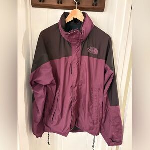 The North Face men’s Purple and Black windbreaker jacket vintage Y2K